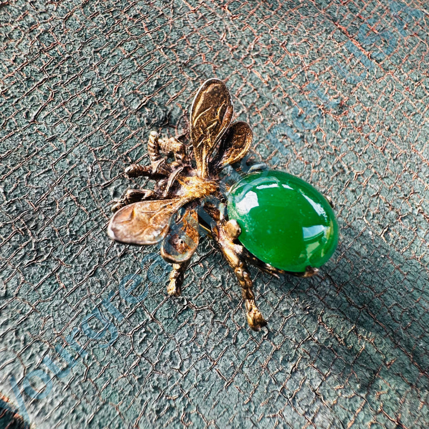 Guglielmo Cini Sterling Silver Gold Wash Bee Brooch Pin Signed Pin / Brooch