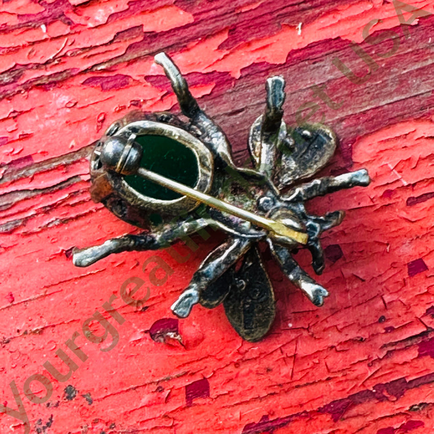 Guglielmo Cini Sterling Silver Gold Wash Bee Brooch Pin Signed Pin / Brooch