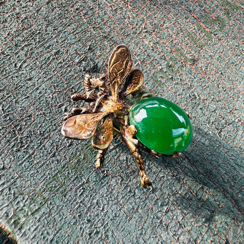 Guglielmo Cini Sterling Silver Gold Wash Bee Brooch Pin Signed Pin / Brooch