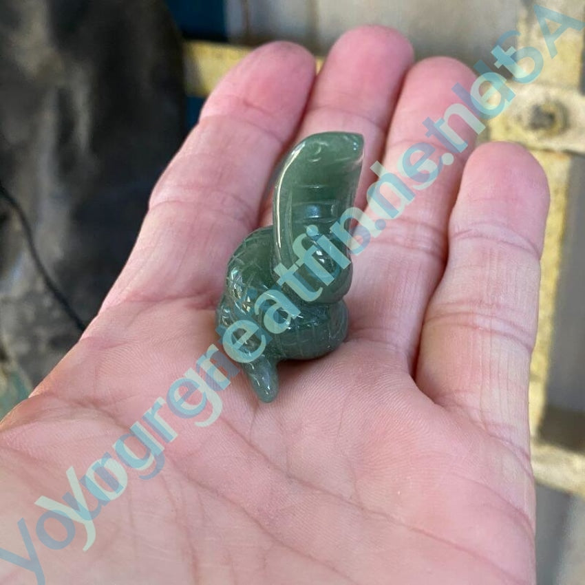 Hand Carved Green Jadeite Cobra Figurine Yourgreatfinds