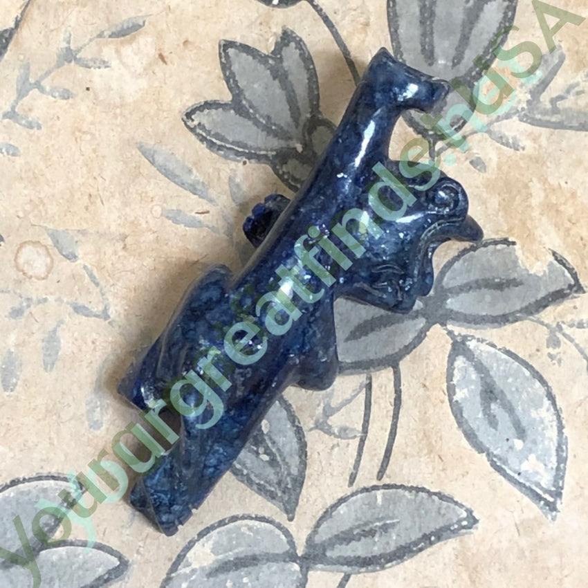 Hand Carved Indigo Blue Lapis Lazuli Climbing Monkey Bead Yourgreatfinds