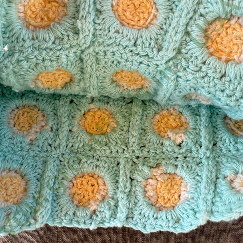 Hand Crochet Daisy Sun Top halter top