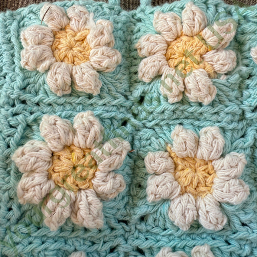 Hand Crochet Daisy Sun Top halter top