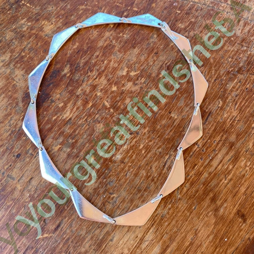 Hans Hansen 925S Sterling Silver Choker Necklace Denmark Yourgreatfinds