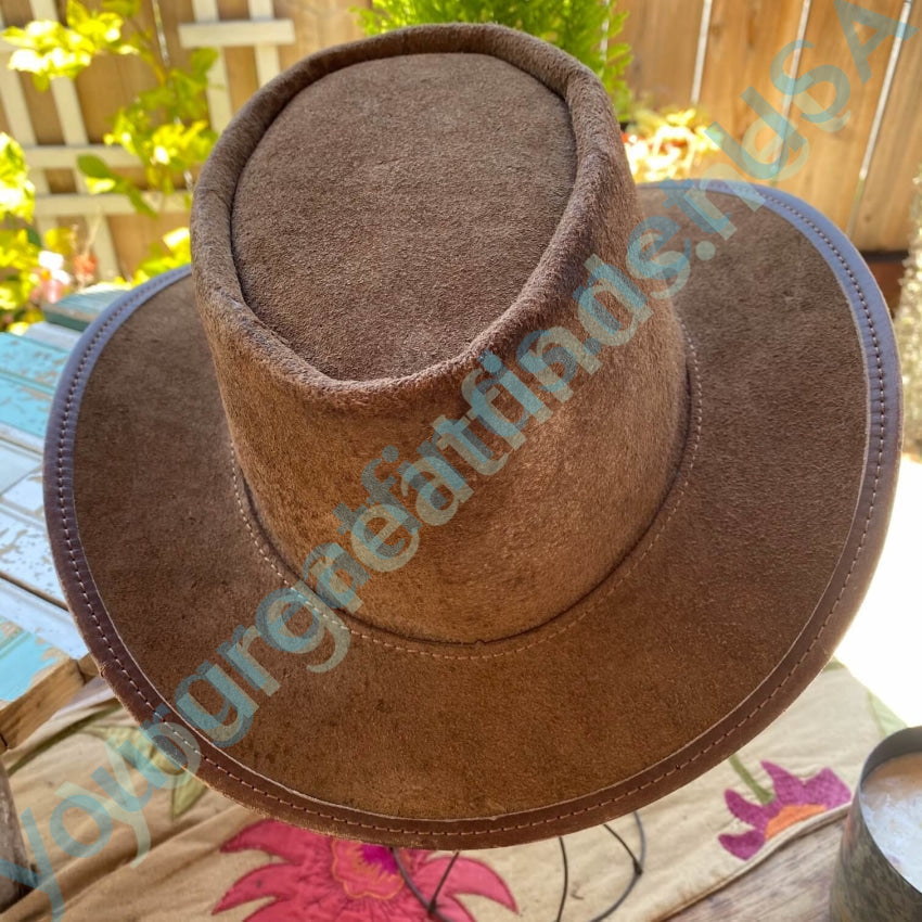 Head 'N Home Brown Leather Raider Hat M/L Yourgreatfinds