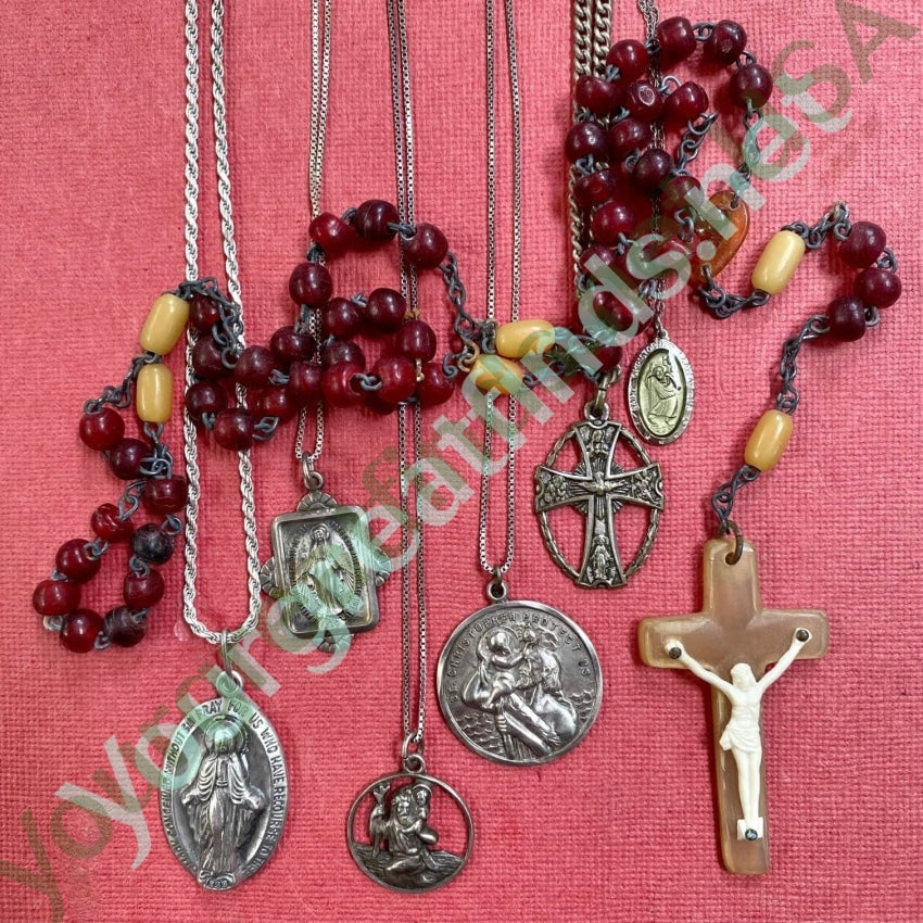 Heavy Solid Sterling Silver Catholic Miraculous Mary Necklace Yourgreatfinds