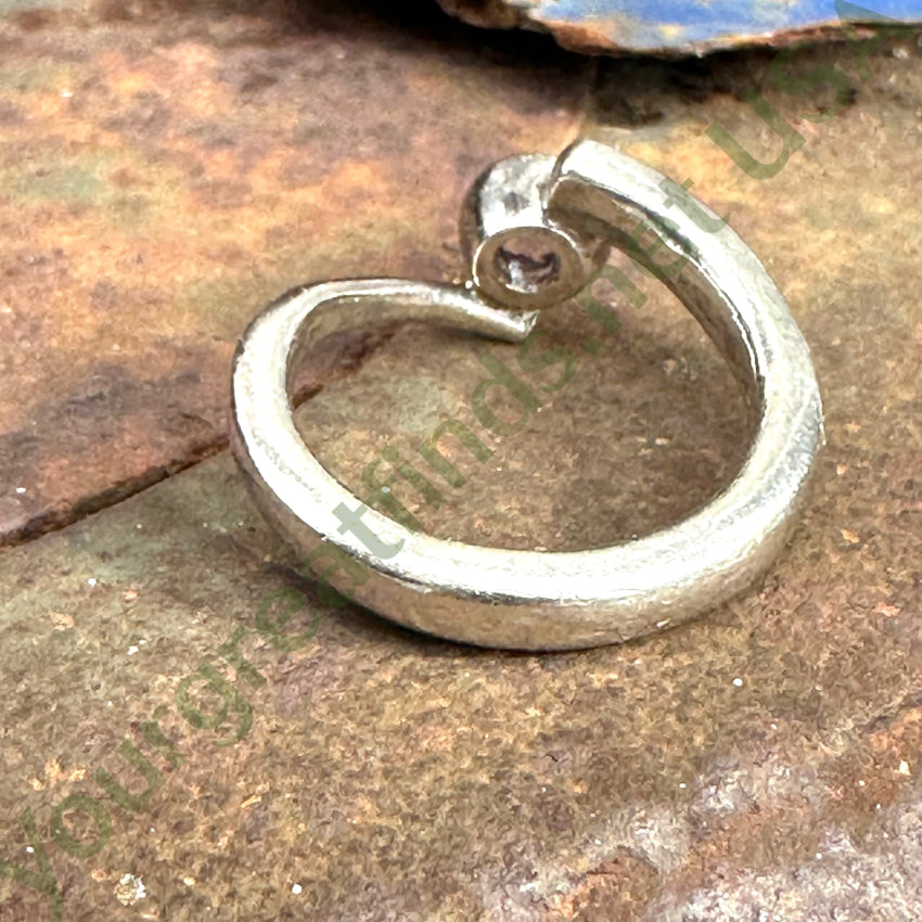 Heavy Sterling Silver Lavender Amethyst Solitaire Ring Size 8.5