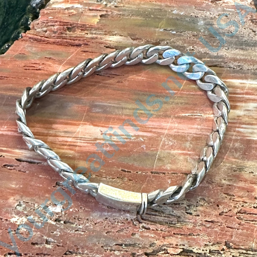 Heavy Vintage Sterling Silver Chain Bracelet - Yourgreatfinds