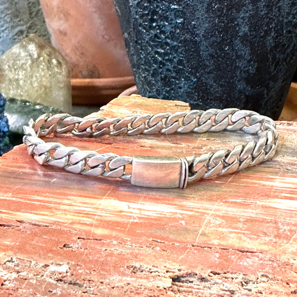 Heavy Vintage Sterling Silver Chain Bracelet – Yourgreatfinds