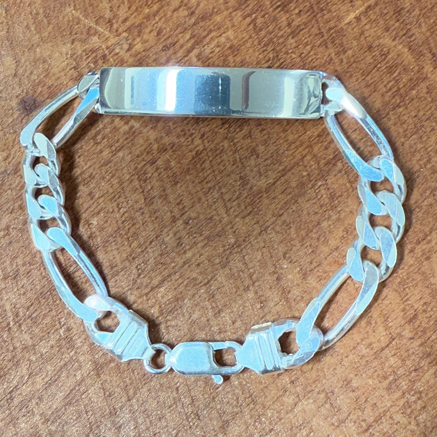 Heavyitalyvintage Sterling Silver Id Bracelet Bracelet