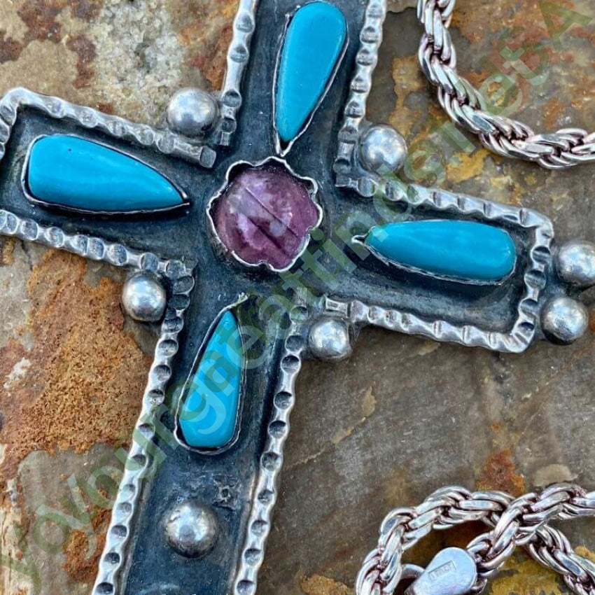 Holy Cross Pendant and Chain Necklace with Faux Stones Yourgreatfinds