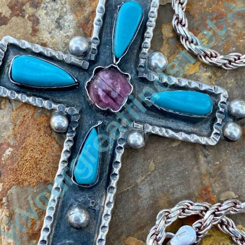 Holy Cross Pendant and Chain Necklace with Faux Stones Yourgreatfinds