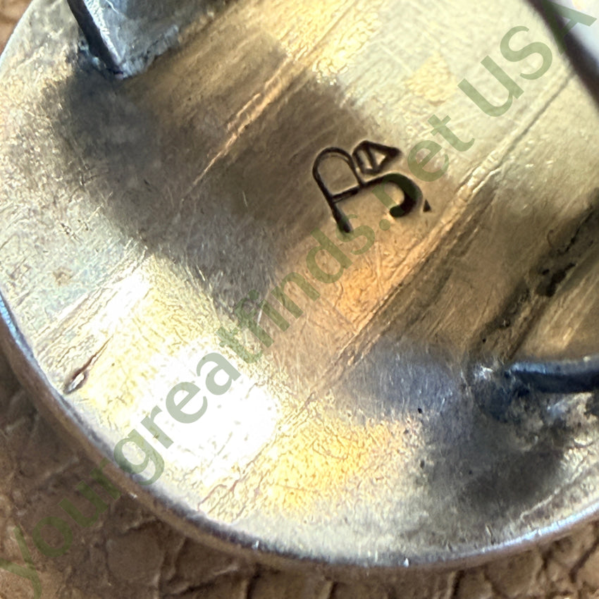 Huge Chrysocolla Sterling Silver Ring Signed Size 6 3/4 ring