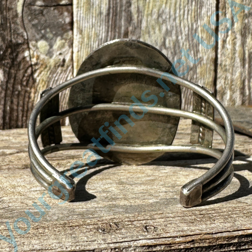 Huge Navajo Sterling Silver & Turquoise Cuff Bracelet Bracelet