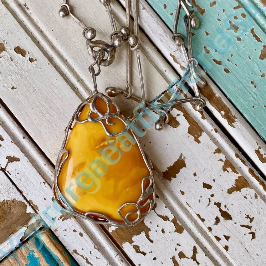 Baltic Amber Sterling Silver Acorn Pendant Necklace India | Ubuy
