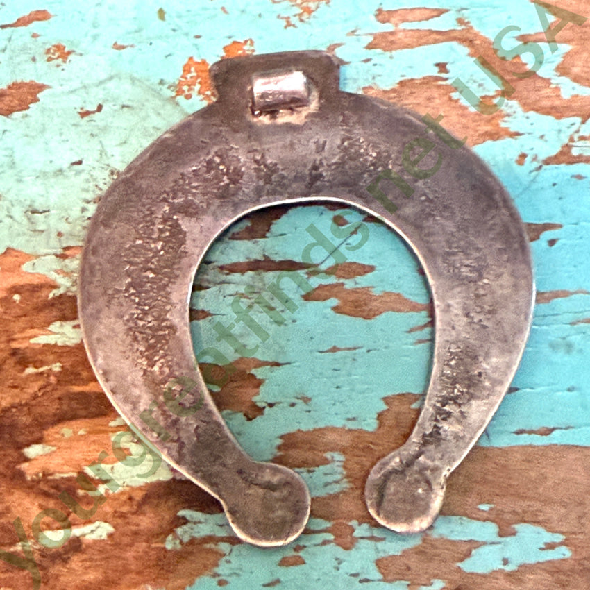 Huge Vintage Navajo Tufa Stone Cast Sterling Silver Naja Pendant Pendant