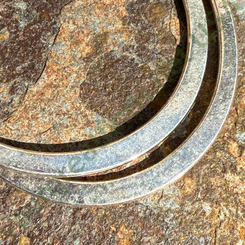 Huge Vintage Sterling SIiver Oval Hoop Pierced Earrings earrings