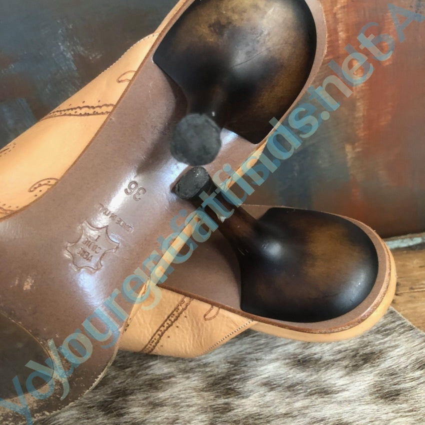 Italian Leather Pointed Mules Café de Paris Size 36 Yourgreatfinds