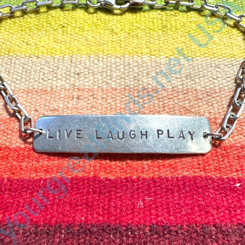 Ito Sterling Silver Live Laugh Play Bracelet