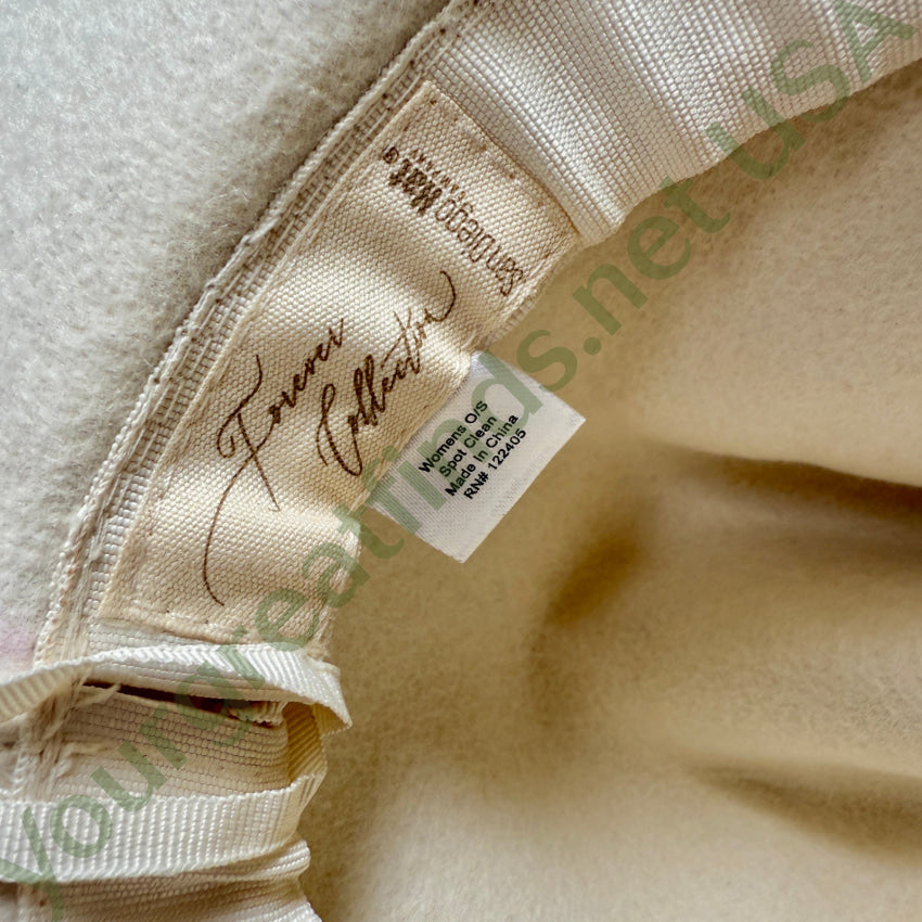 Ivory Wool ’Love Never Fails’ Rose Embroidered Western Hat hat