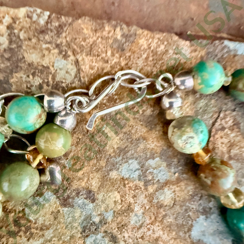 Jay King Mine Finds Turquoise & Smoky Quartz Beaded Necklace necklace