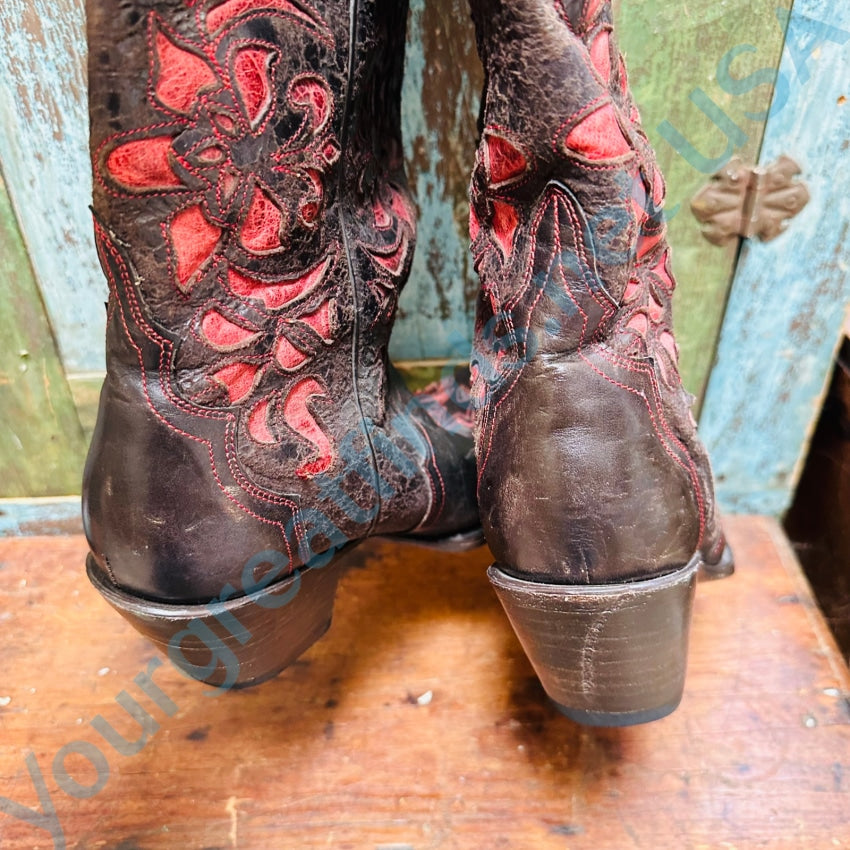 John B.Stetson Ladies Inlay Western Boots Size 9 1/2 – Yourgreatfinds