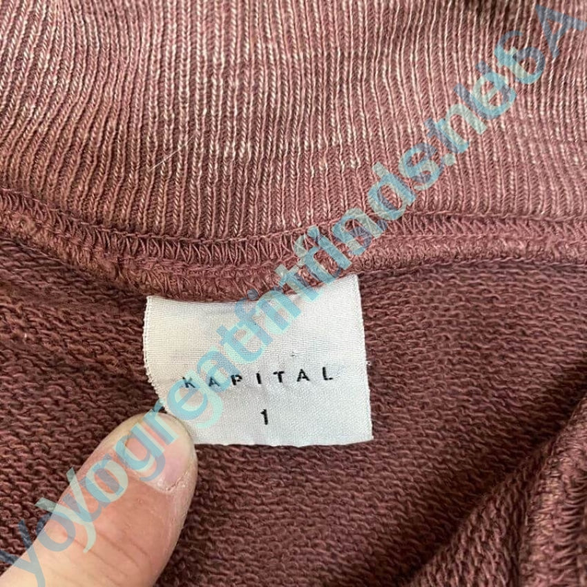 Kapital Men&#39;s Sweatshirt Size 1 Japan No. 11 Yourgreatfinds