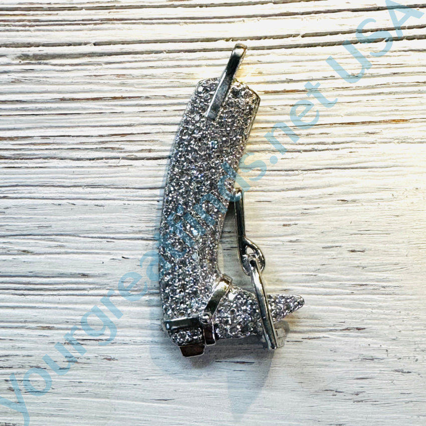 Kelly Herd Jewelry Pavé Cz Sterling Silver Dressage Boot Pendant