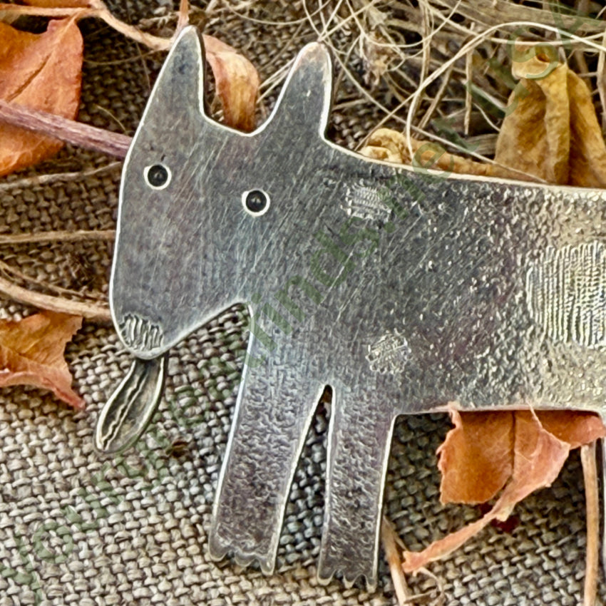 Kiva The Dog Sterling Silver Memory Pin pin / brooch