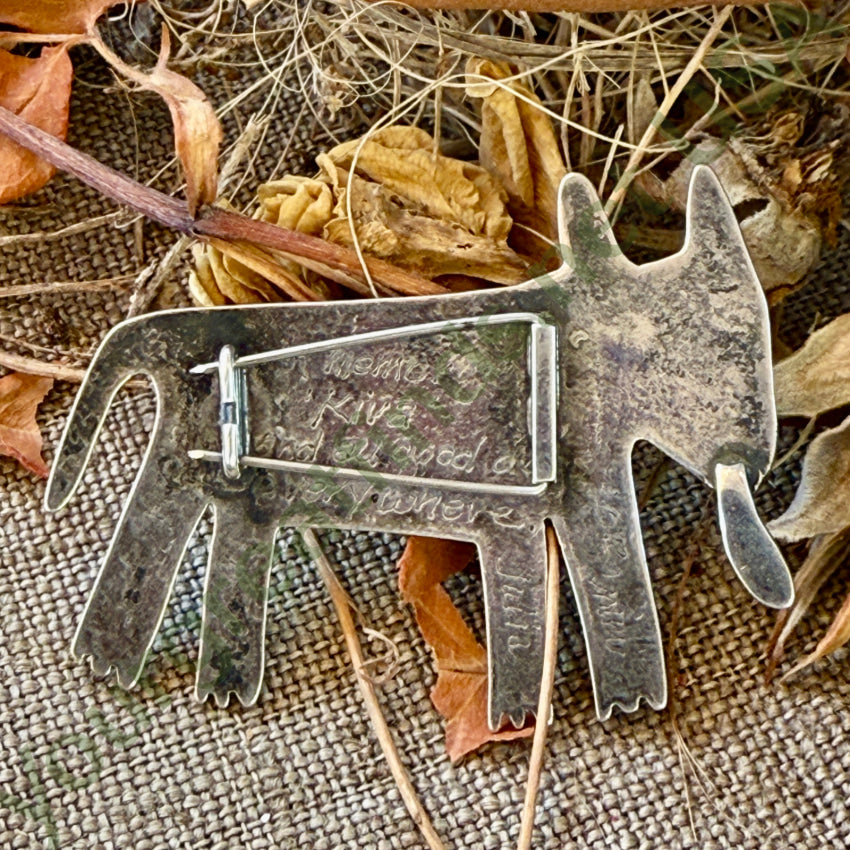 Kiva The Dog Sterling Silver Memory Pin pin / brooch