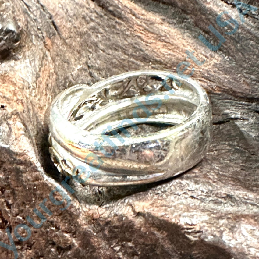Lacy Sterling Silver Band Ring Size 7