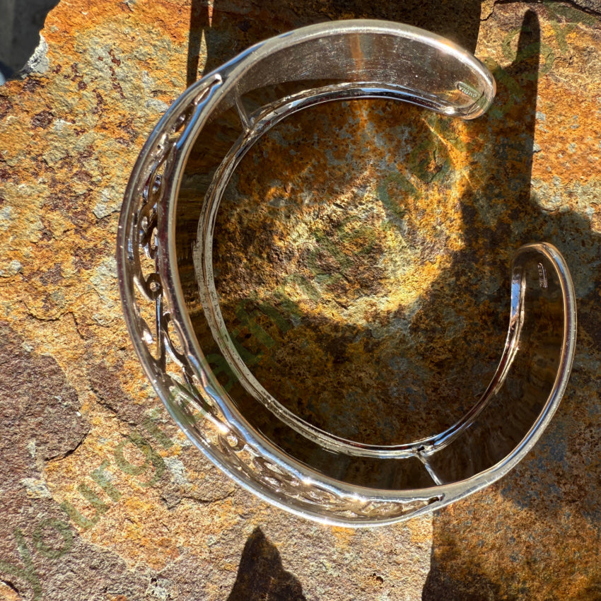 Lacy Sterling Silver Double Wall Cuff Bracelet bracelet