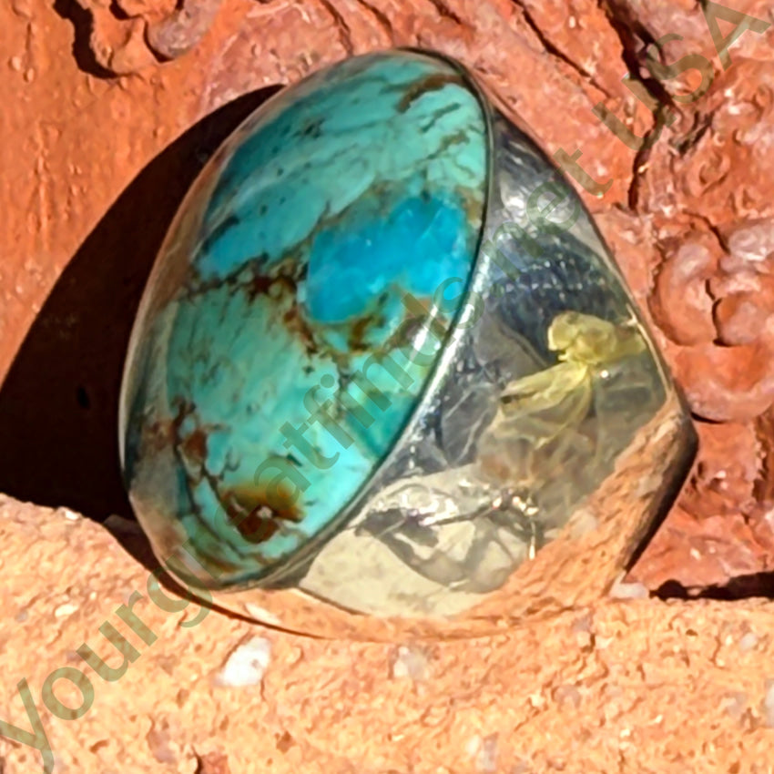 Large Desert Rose Trading Turquoise Sterling Silver Ring Size 7 ring