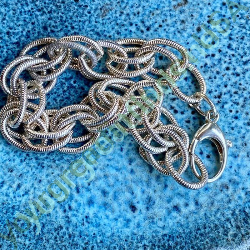 Large Link Sterling Silver Bracelet Yourgreatfinds