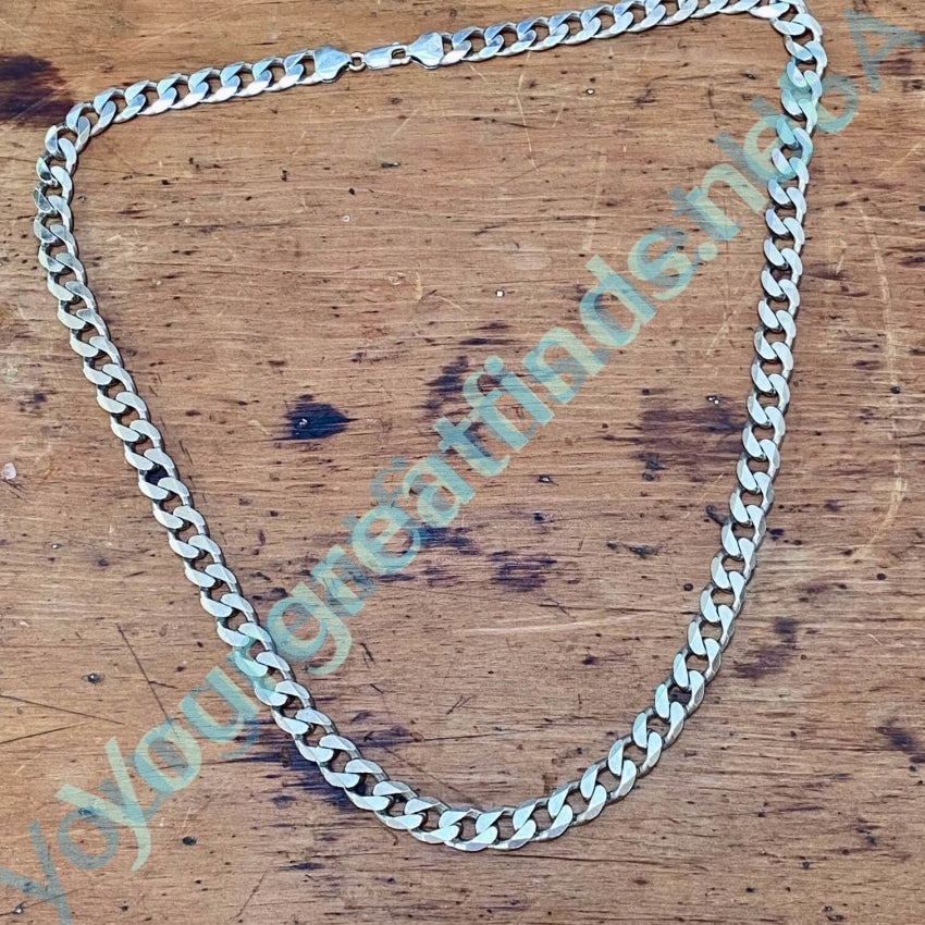 Large Sterling Silver Chain 22 Long 58 Grams