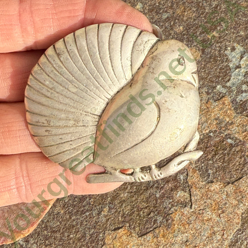 Large Sterling Silver Dove / Pigeon Bird Brooch brooch