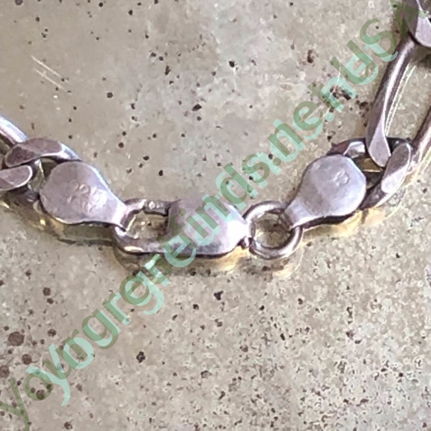 Large Sterling Silver Figaro Chain 24" Long 40 grams Yourgreatfinds