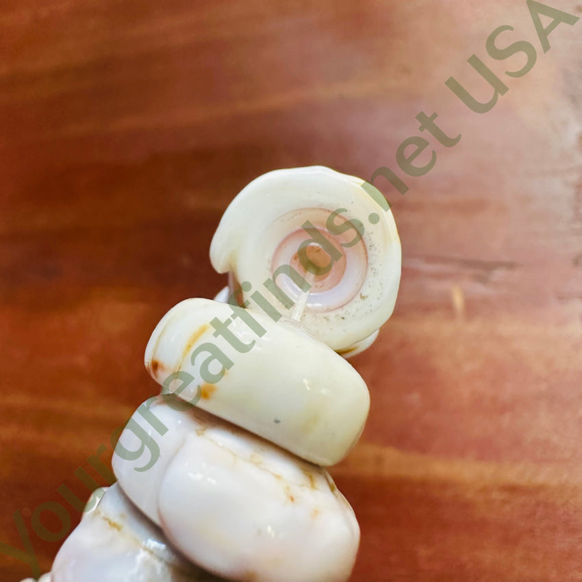 Large Vintage Hawaiian Puke Shell Choker Necklace