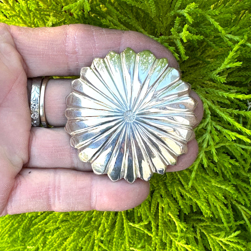 Large Vintage Sterling Silver Navajo Concho Pin Pin / Brooch