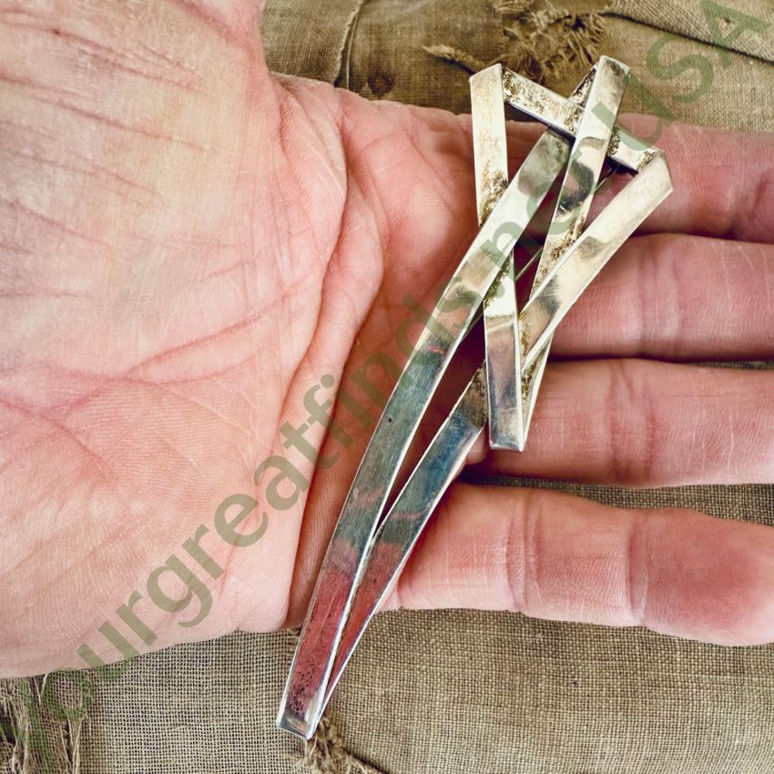 Large Vintage Sterling Silver Pendant / Pin Shooting Star pendant pin