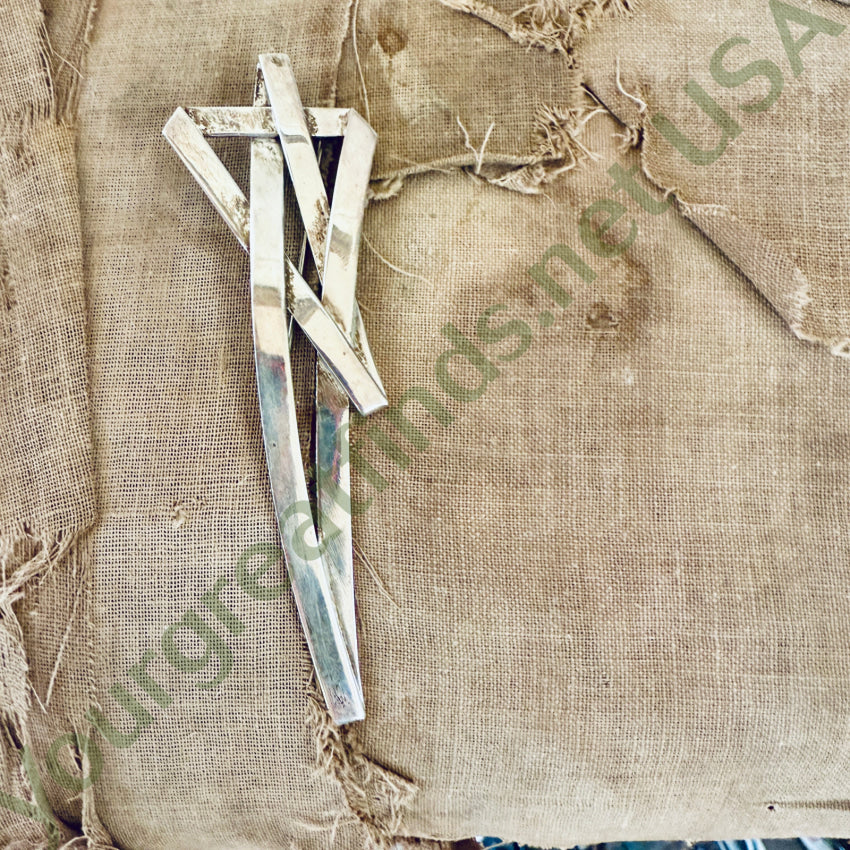 Large Vintage Sterling Silver Pendant / Pin Shooting Star pendant pin