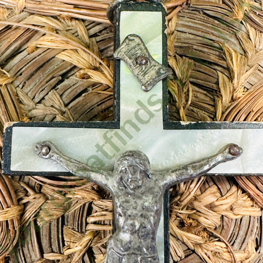 Large Vintage Wooden Hanging Crucifix