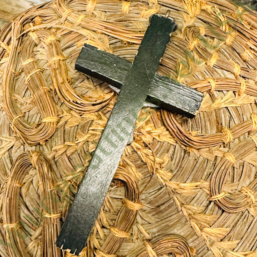 Large Vintage Wooden Hanging Crucifix