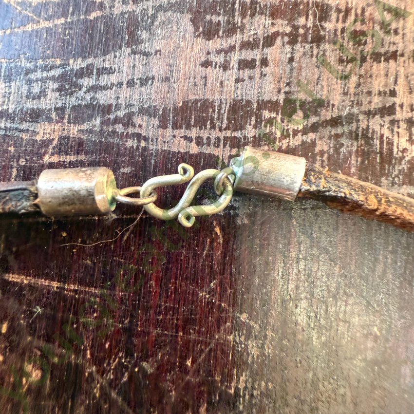 Leather Charm Necklace Sterling Silver Coral Turquoise necklace