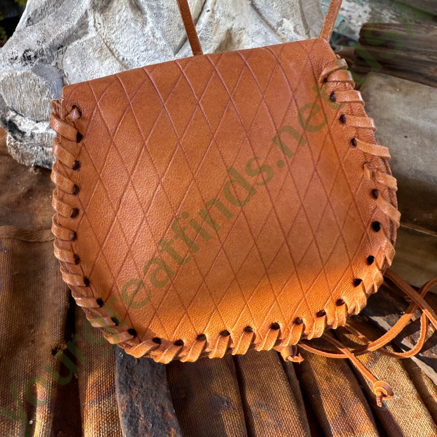 Little Mexican Tooled Leather Crossbody Bag Purse purse