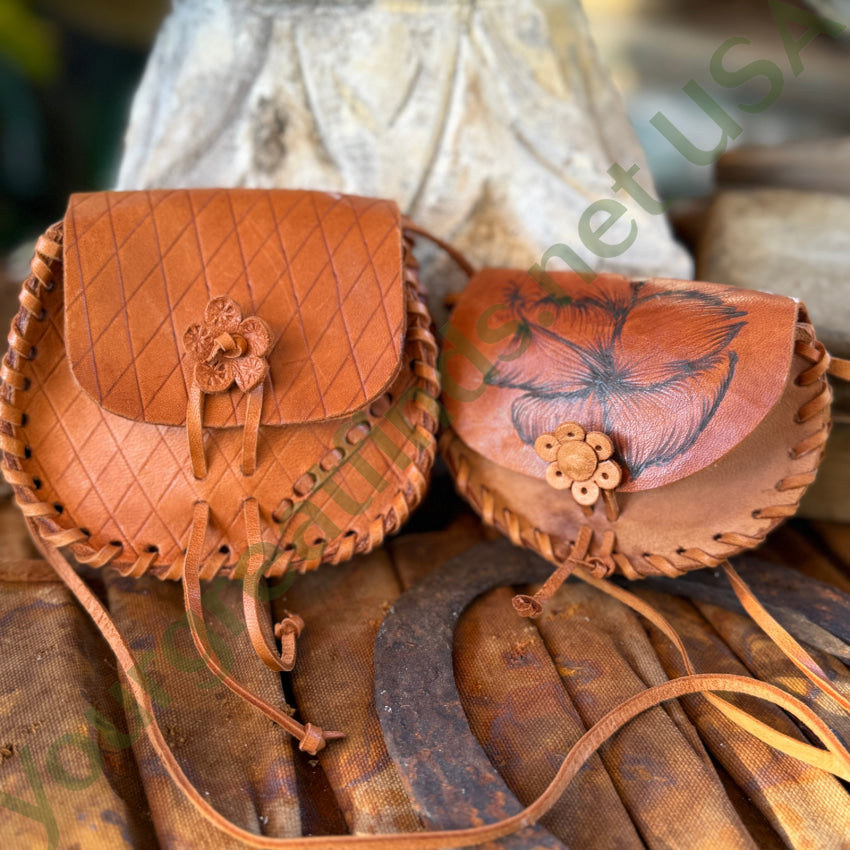 Little Mexican Tooled Leather Crossbody Bag Purse purse