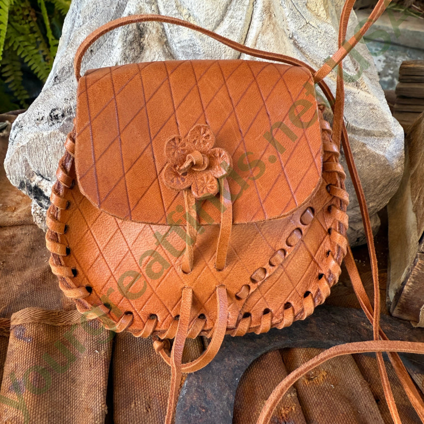 Little Mexican Tooled Leather Crossbody Bag Purse purse