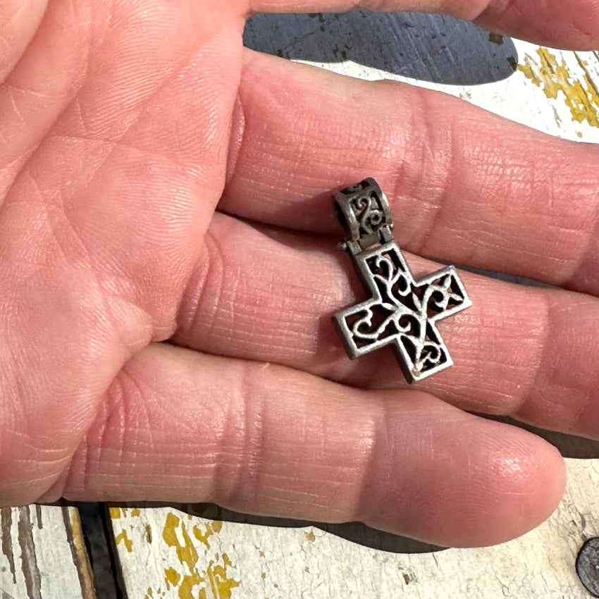 Little Vintage Sterling Silver Cross Pendant