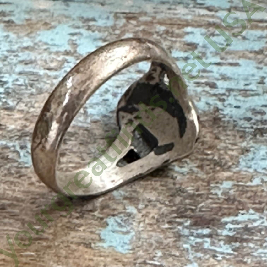 Little Vintage Sterling Silver Turquoise Navajo Ring 5