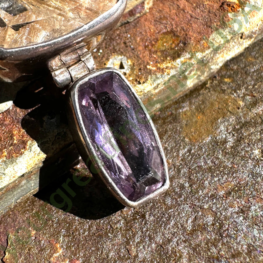 Lori Bonn Sterling Silver Rutilated Quartz & Amethyst Necklace